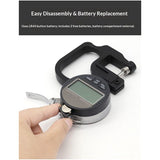 Digital Thickness Gauge, Electronic Micrometer Thickness Meter for Paper Leather Cloth Wire V1192-AZ-W-2756