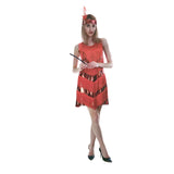 Charleston Sequin Flapper Fringe Costume Tassel Party Fancy Dress 20s 30s - Red V563-12095-RED