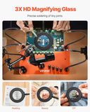 VEVOR Magnetic Helping Hands Soldering Station Vice Magnifying Lamp 4 PCB Holder V952-FZSHJZ4GFZS4A02P8001V9