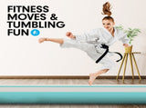 Powertrain 4m x 2m Airtrack Tumbling Mat Gymnastics Exercise Air Track with Pump IFM-0402-GYGN-IFP