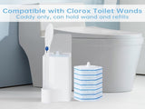 Toilet Wand Holder,6.7x3In Resuable Toilet Bowl Cleaner Holder for Clorox Toilet Wand,QZS White V1189-WXFWAL-20260319-00354