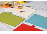 Coloerful 4-Piece Colour-Coded Index Cutting Board Set with Storage Stand - Food-Safe PP, Non-Slip, V888-ELOSUNG32075