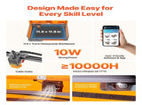 Laser Engraver, 10W, Laser Engraving and Cutting Machine with Enclosure, Laser Cutter Engraver V952-FBSJGDKJ10W3Y5W9M001V3