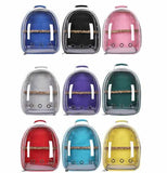 Purple Stylish Transparent PVC Pet Carrier Backpack - Large Capacity, Multi-Use for Birds & V888-ELOSUNG21773