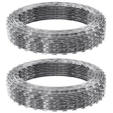 Razor Wires, 98 ft Razor Barbed Wire, 2 Rolls Razor Wire Fencing Razor Fence, Double Spiral Razor V952-JSSWDPCS98YCM0CYFV0