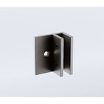 100x200cm Single Shower Glass Screen with Gunmetal Wall F-Brackets V63-924551