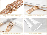 Clear Purse for Women - Stadium Approved Clear Bag for Events with Zipper, Crossbody Bag for V1258-DP02-F-341