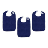 3Pcs Adult Bibs Machine Washable Reusable Adjustable for Seniors Elderly Men dark blue V1369-AZ3-W-18919
