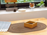 4PCS Oval Braidedmats 12x18 Inch Table Mats for Dining Tables Natural Woven Heat Resistant V1370-AZ4-09958
