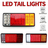 2X 44 LED Tail Lights Trailer Ute Caravan Truck Stop Indicator rear LAMP 10-30V V201-LED1030BL8AU