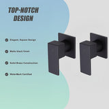 Bathroom Shower Bath Hot and Cold Square Mixer WATERMARK Certified in Black V63-847901