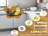 Stainless Steel Sink Organizer Self Draining Sponge Holder Matte Black V1237-ZY-818-108