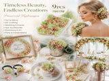 Warm Mixed Shade Preserved Hydrangea Craft Accessory Bundle Set of 9 Boxes V1221-XM-LB810-ZS19