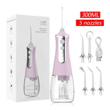 portable electric water flosser, USB charged oral irrigator, oral care Australia, dental hygiene, V1102-110-14855-BLK-SET