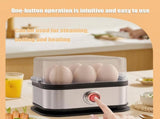 Electric Egg Boiler - Egg Boiler 6 Eggs - Made of Stainless Steel - Intelligent Steamer with V1188-ZXY-10441