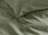 Bedding House Summer Green Seersucker Cotton Quilt Cover Set Queen V442-HIN-QUILTCS-SUMMERSEERSUCKER-GREEN-QS