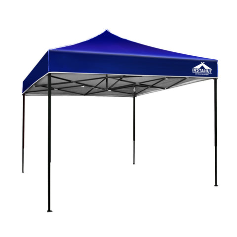 Instahut Gazebo Pop Up Marquee 3x3 Folding Tent Outdoor Camping 500D Oxford Blue GAZEBO-T-3X3-F-BU