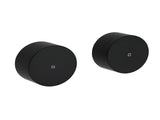 Matt Black Round 1/4 Turn Twin Shower Taps Hot Cold Wall Set Bath Vanity Mixer V1233-KC0292BL