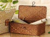 Natural Seagrass Storages for Organizing, Rectangular Storage with Lid, Wicker Woven V1189-LWWAL-20260401-06171