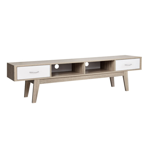 Artiss TV Cabinet Entertainment Unit 180cm Oak White Gary FURNI-G-TONI-TV180-AB