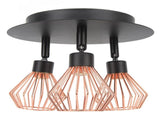 3 Light Fixtures Ceiling Mount Matte Black G9 Bulb Sockets Multi Directional Rotating Light for V1294-YM0703-3119230078911