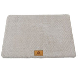 Silver-gray XXL size Pet Dog Bed Mat - Plush Short Fur Cover with Wave Foam Padding - Washable V888-ELOSUNG50509