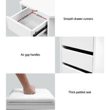 Artiss Dressing Table Stool Set Corner 5 Drawers White FURNI-L-DRESS01-WH-AB