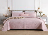 100% Cotton Embossed Blush Medallion Majesty Coverlet Bedspread Set V745-MMPAC061008Q13U