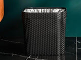 Imitation Rattan Trash Can for Home or OfficeLarge 14L Capacity, Lightweight and Sturdy, Under V1192-AZ-W-29394