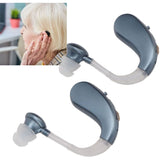 1 Pair Rechargeable Sound Aid Headphones Low Noise Hearing Aid Built-in Battery 450-3400HZ Blue V1237-ZY-715-341