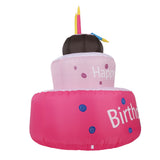 Inflatable Happy Birthday Cake with Candle IP44 Waterproof Birthday Blow Up Yard Decoration with LED V1294-YM0901-3115240031511