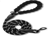 5 FT Strong Dog Leash with Comfortable Foam Handle Highly Reflective Threads with Metal Clasp V1258-DP02-F-545
