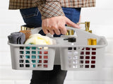 Plastic Storage Divided Tool Bin, 3 Compartments Plastic Shower Caddy Basket, Portable Divided V1189-WXFWAL-20260319-00364