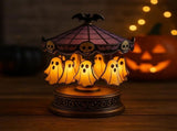 Ghost Carousel Light Halloween Desk Lamp Stained Glass Circus Tent Night Light With Ghosts Bats V1370-AZ4-16687