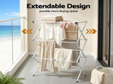Artiss Clothes Rack Foldable Airer Drying Rack Portable No Assembly Required HANGER-B-10-FLD-GY