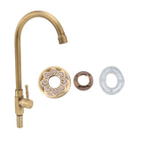 Antique Brass Bathroom Sink Faucet Single Handle Vanity Tap Splash Proof Bathroom Faucet for Home V1294-YM0521-3112230001711