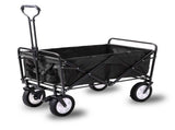 Foldable Collapsible Wagon Cart Garden Beach Outdoor Shopping Trolley Camping Brake - Black V610-FLDWAG-BRA-BLA