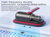 2-piece Home Cleaning Bundle - Golden UV Mattress Mite Vacuum Cleaner & White Cordless Handheld V888-ELOSUNG53369
