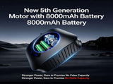 Portable Shower Head 8000mAh Battery Multi-Functional Shower Indoor Outdoor Use - Black - Size V1102-132-57276-BLK-8000AMH