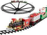 Christmas Train Set with Sounds Lights Electric Rail Car Toy Mini Train Toy Set for Christmas V1294-YM0715-10324230