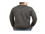 100% Shetland Ragg Wool V Neck Knit Jumper Pullover Mens Sweater Knitted - Charcoal - 3XL V563-SW-VN-CH29-3XL
