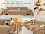 71" x 102" Couch Protector from Cat Claws, Waterproof Couch Cover Anti Slip,Couch Cover 3 Cushion V1107-102-83475-BRN2