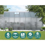 Green Fingers Greenhouse 4.1x2.5x2.26M Double Doors Aluminium Green House Garden Shed GH-ALU-C-410X250-DOU-AB