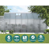 Green Fingers Greenhouse 4.1x2.5x2.26M Double Doors Aluminium Green House Garden Shed GH-ALU-C-410X250-DOU-AB