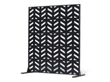 Metal Privacy Screen, 47" W x 72" H, Outdoor Privacy Screens 5-Panel, Freestanding Outdoor Divider V952-DLSHWYSPMJS7IMXJNV0