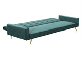 Levede Sofa Bed Convertible Velvet Lounge Recliner Couch Sleeper 3 Seater Green SOFABED1005-GN