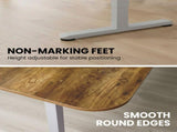 FORTIA Corner Standing Desk, 160x140cm, 72-118cm Sit to Stand Up Electric Height Adjustable, Walnut V219-ADKCORFOR1WLSA