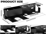 Wooden Hair Tool Organizer Wall Mounted Dual Installation Options Space Saving Design for Curling V1366-AZ2-W-15063