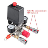 Air Compressor Pressure Check Gauge Air Valve Manifold Oil-Free Silent Air Compressor Adjustable V1370-AZ4-13506