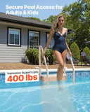 VEVOR 4-Step Taupe Robust Pool Ladder of 2 Handrails for 1219.2-1371.6 mm Pools V952-DXYCTLTSFSSL7S7BSV0
